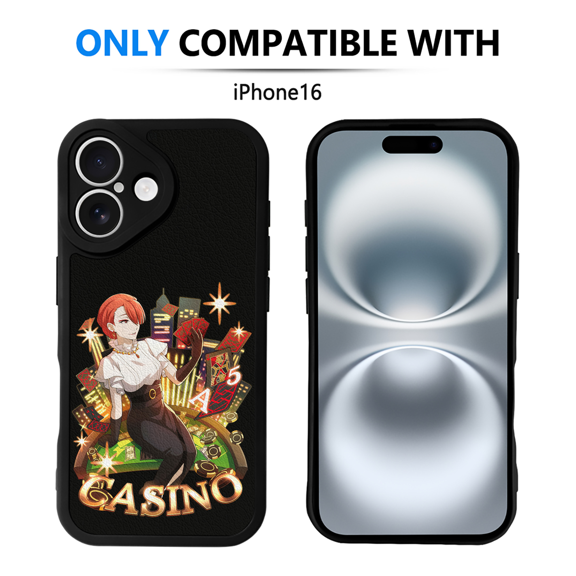（画像用） 文豪ストレイドッグス Bungo Stray Dogs 【iPhone 16シリーズ対応】シリコンスマホケース（レザー調） 材質：シリコン